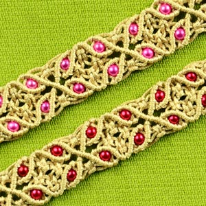 Bracelet with Floral Motif & Beads