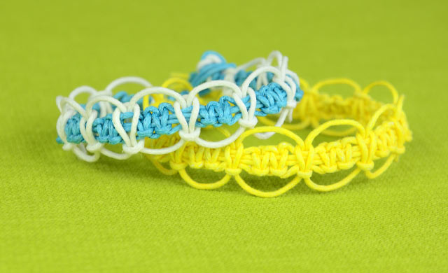 Easy Square Knot Loops & Circles Bracelet