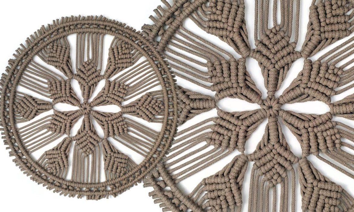 Hanging Macrame Circle Ornament