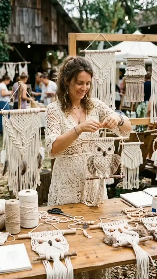 Boho Macrame Workshops on the streets 👉 Become a member of Macrame School on Youtube and join the global macrame workshop! 🍓😘 Link in my Bio. . . . . #macrame #macrameschool #bohodecor #workshops