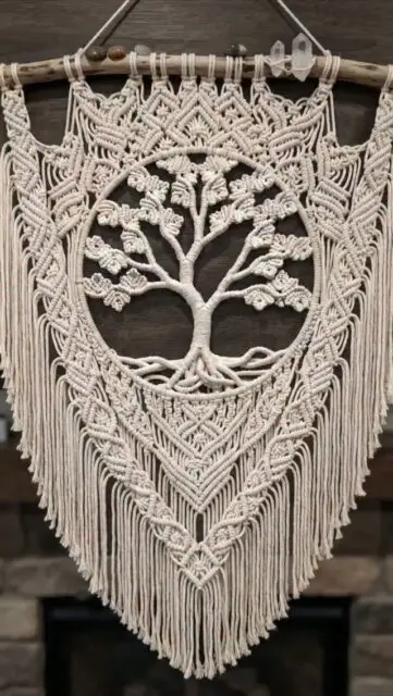 Macrame Tree of Life pattern ideas 🌳 🪴 🏡 🌳 #macramedecor #wallhanging #treeoflife