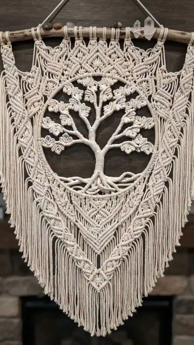 Macrame Tree of Life pattern ideas 🌳 🪴 🏡 🌳 #macramedecor #wallhanging #treeoflife