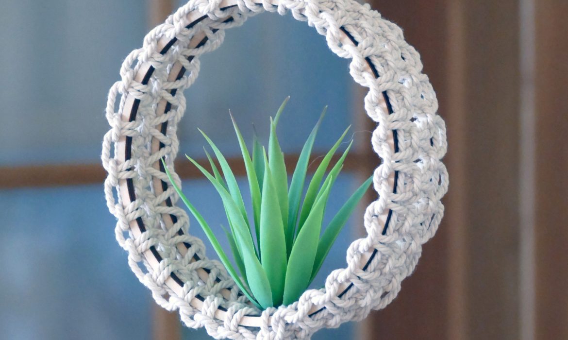 DIY Macrame Circle Plant Hanger EASY