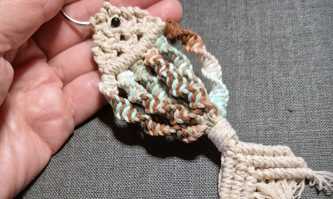 DIY Macrame Fish Keychain EASY 🐟