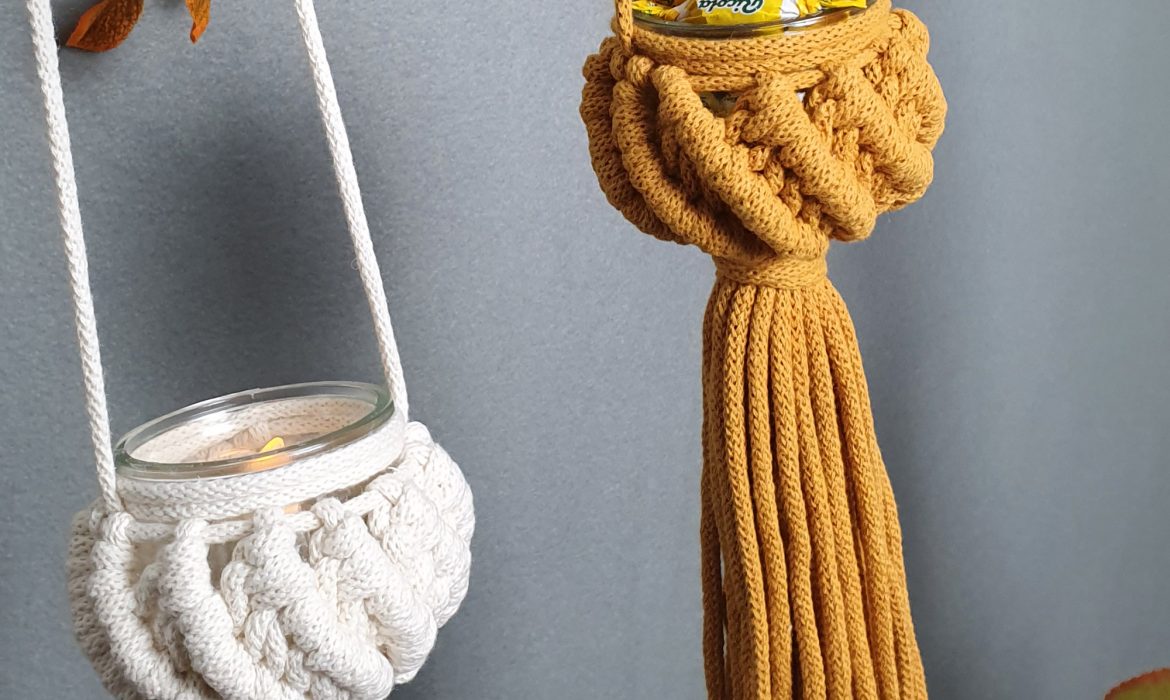 DIY Macrame Plant Hanger Spiral Basket