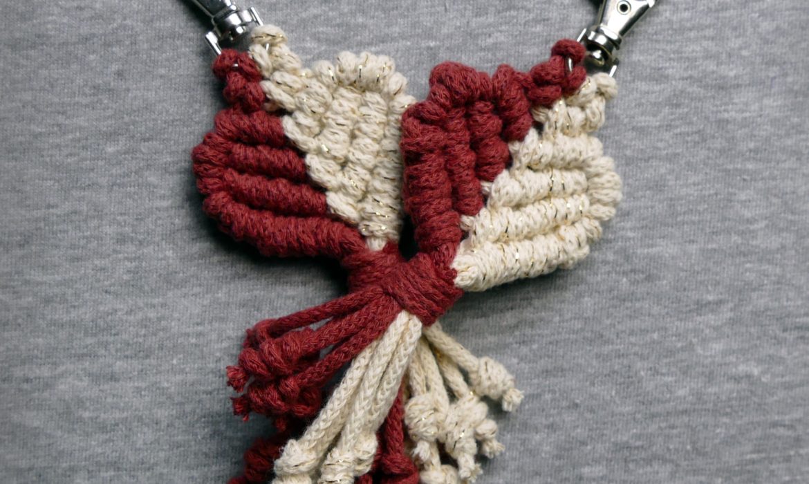 DIY Macrame Heart Keychain