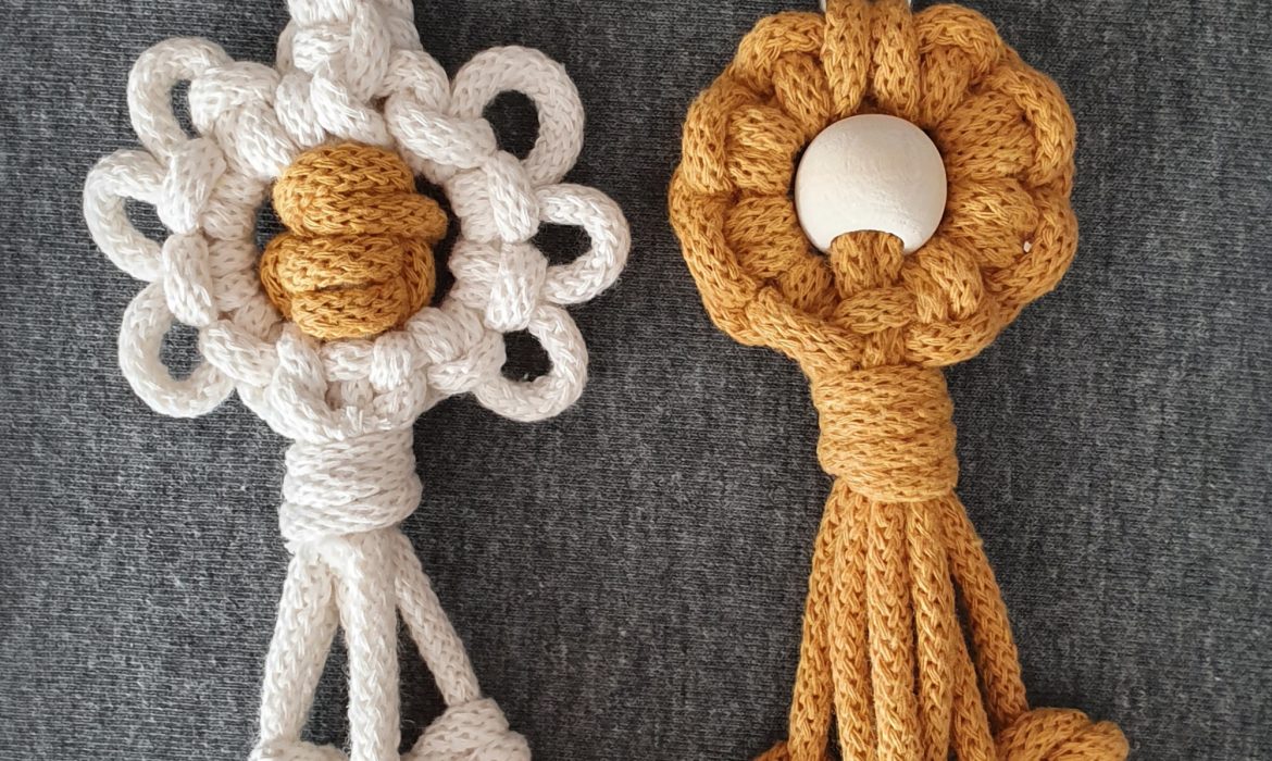macrame keychain ornament