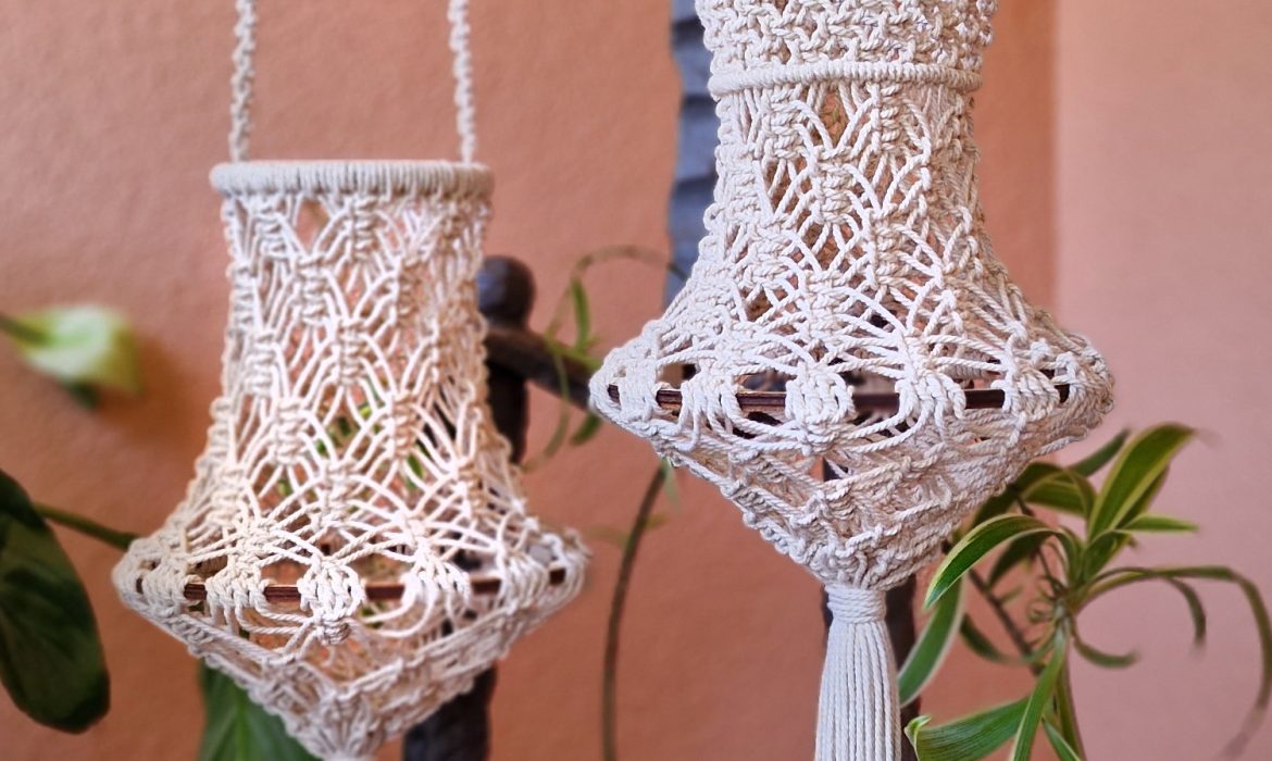 DIY Macrame Lantern EASY Macrame Lampshade