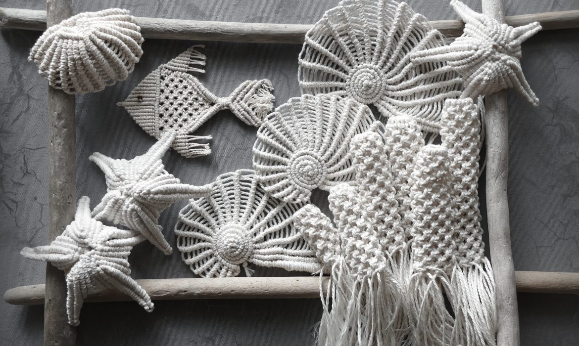 Marine Macramé Beach House Decor DIY Seashell, Starfish, Corals