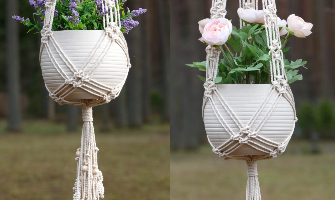Macrame Air Plant Hanger – Square Knot Design