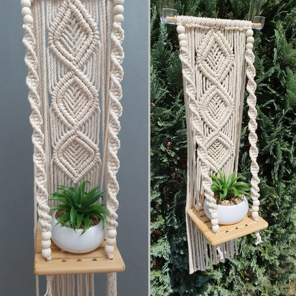 Hanging Macrame Shelf Plant Hanger