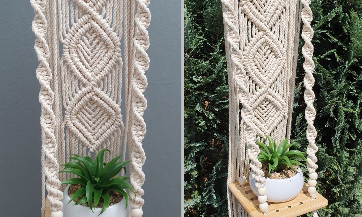 Hanging Macrame Shelf Plant Hanger