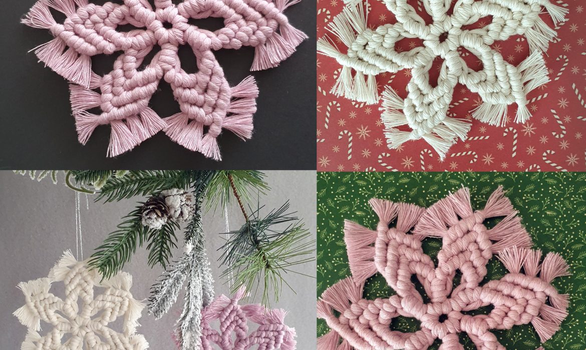 DIY Hanging Macrame Snowflakes ❄️