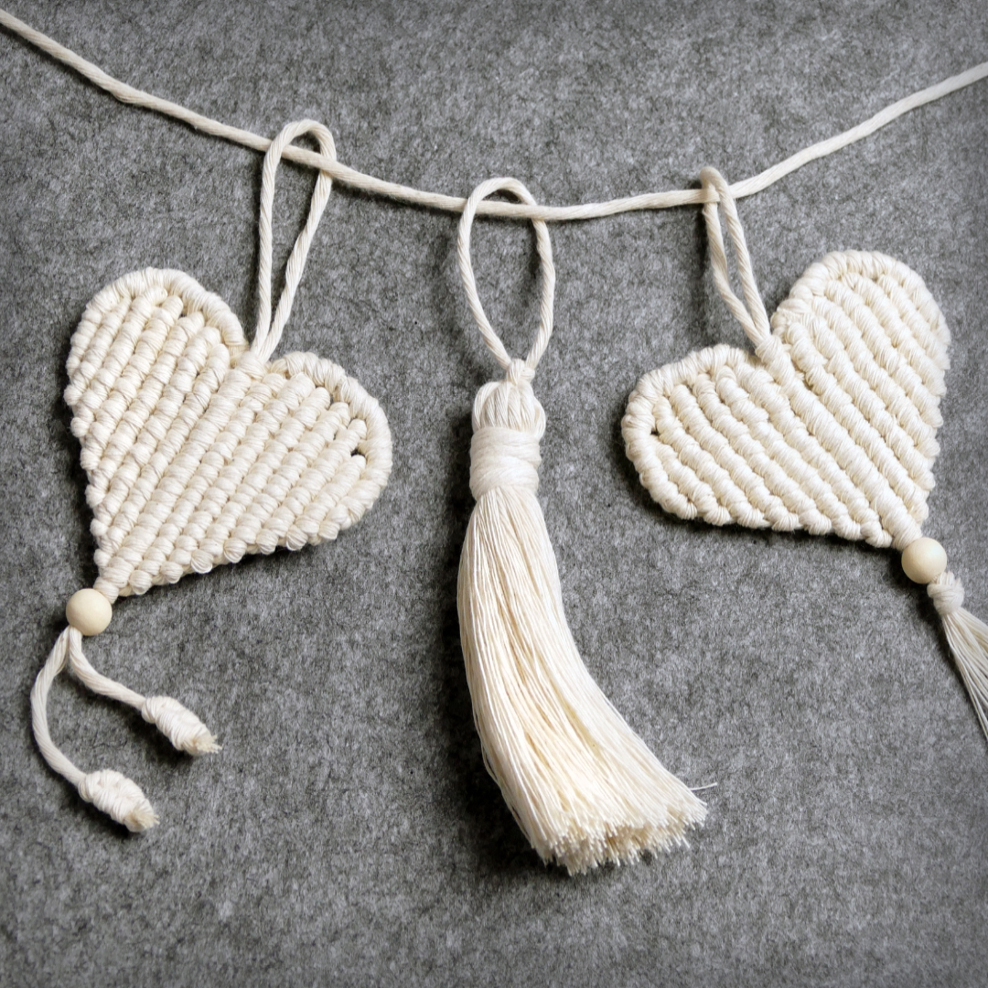 How to Make Macrame Heart Keychain