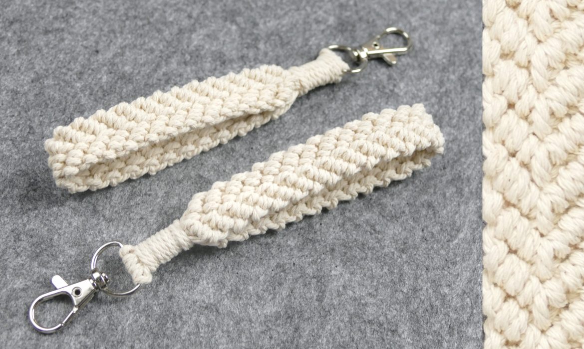 DIY CHEVRON WRISTLET KEYCHAIN MACRAME