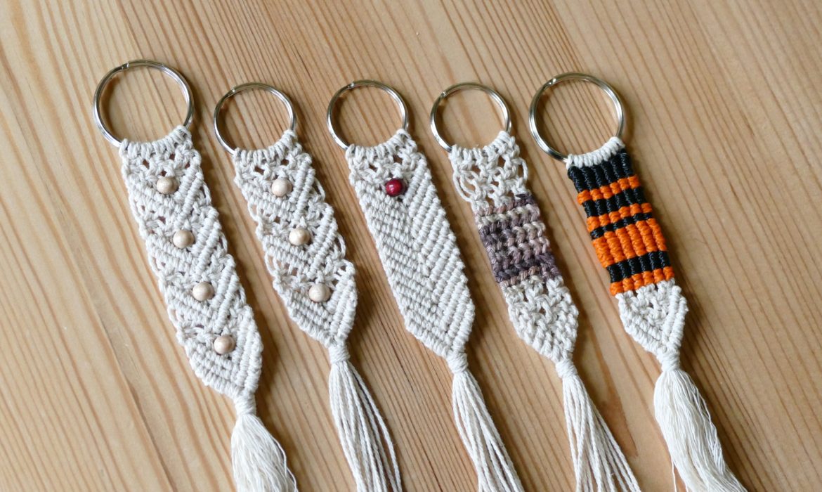 MAKE 3 DOLLAR TREE MACRAME KEYCHAINS DIY💲