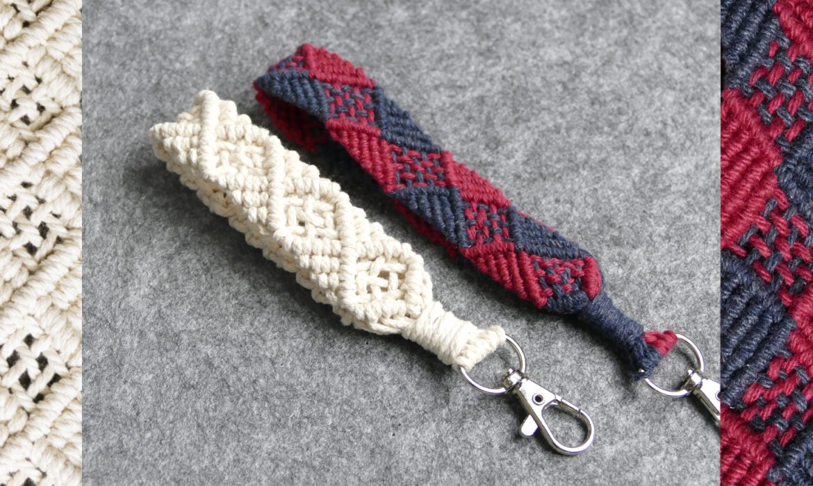BRAIDED DIAMONDS MACRAME KEYCHAIN DIY