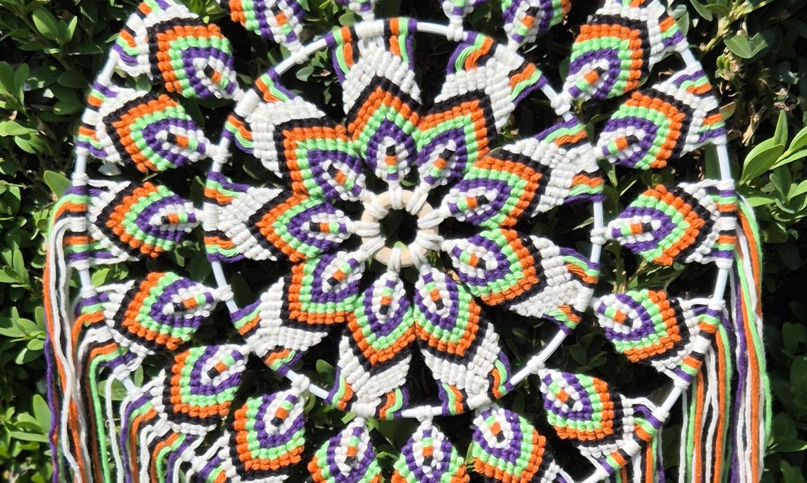 Macrame Mandala Dream Catcher Peacock Pattern 🦚