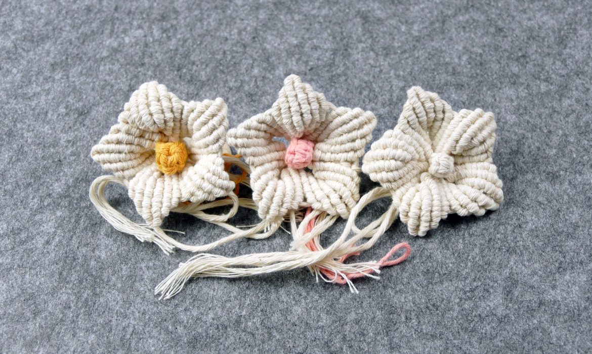 YARN FLOWER MACRAME TUTORIAL