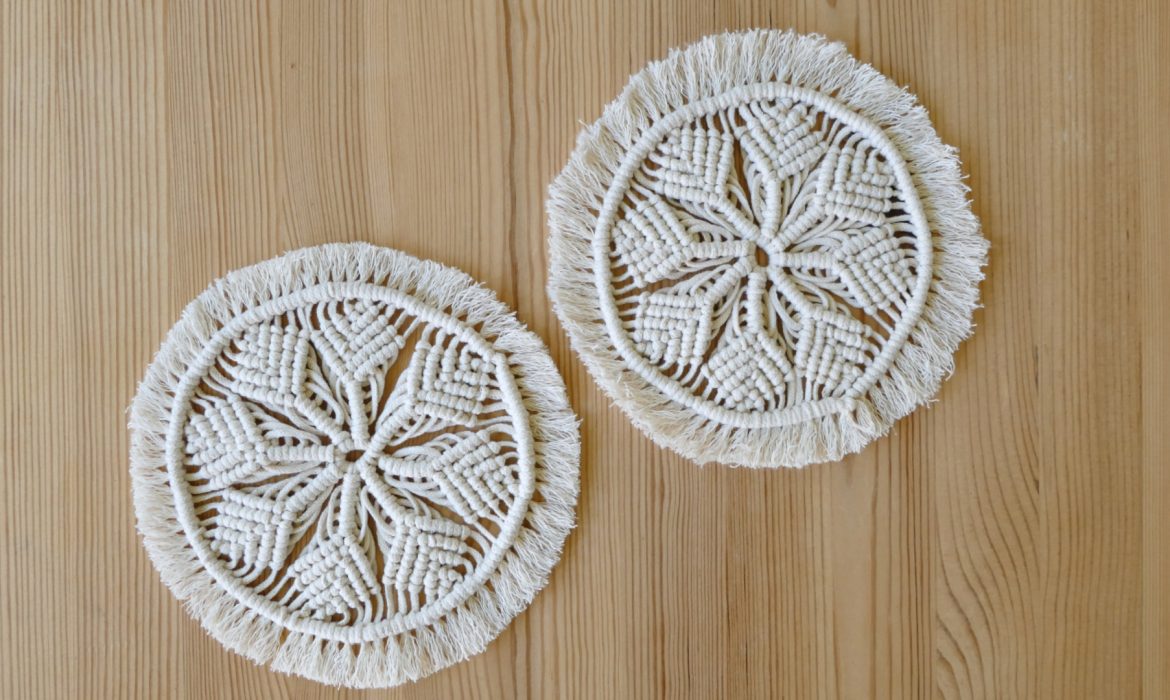 EASY MACRAME FLOWER COASTERS 🏵️