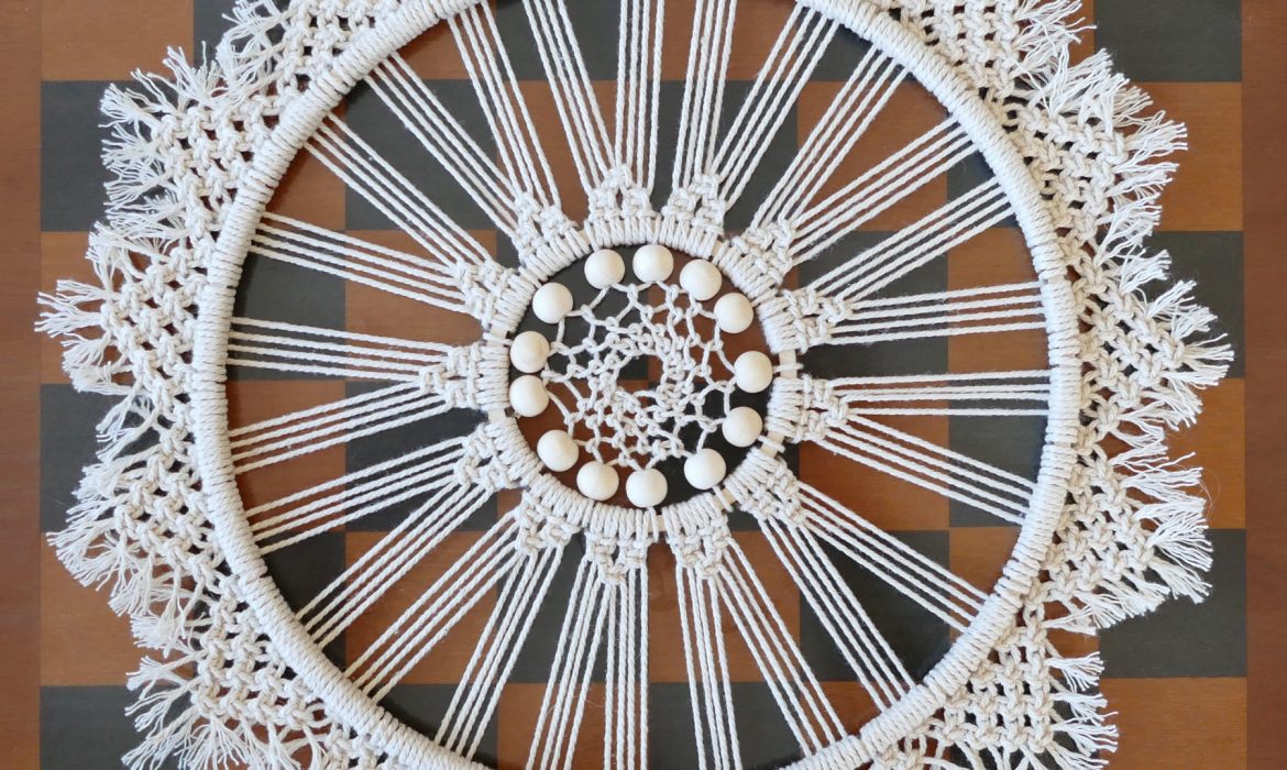 DIY Macrame Circle with Beads EASY