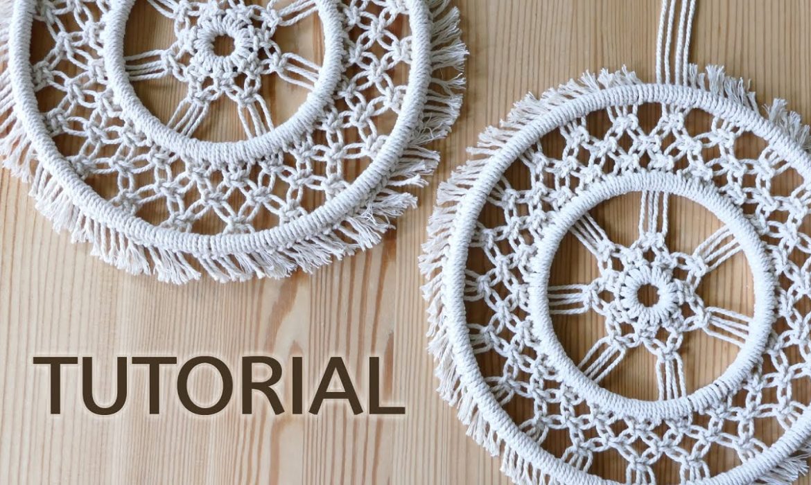 DIY MACRAME CIRCLE WITH SQUARE KNOTS