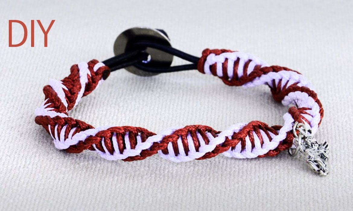 DIY Macrame Double Spiral Bracelet