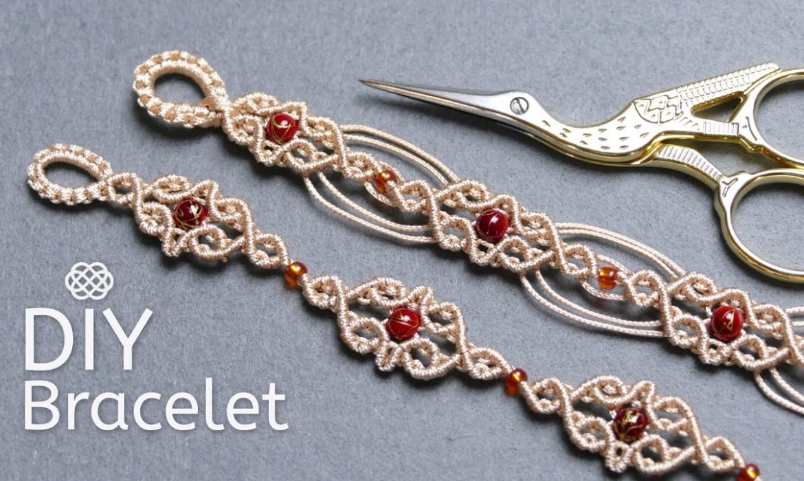 Elegant Macrame Chainlet with Beads