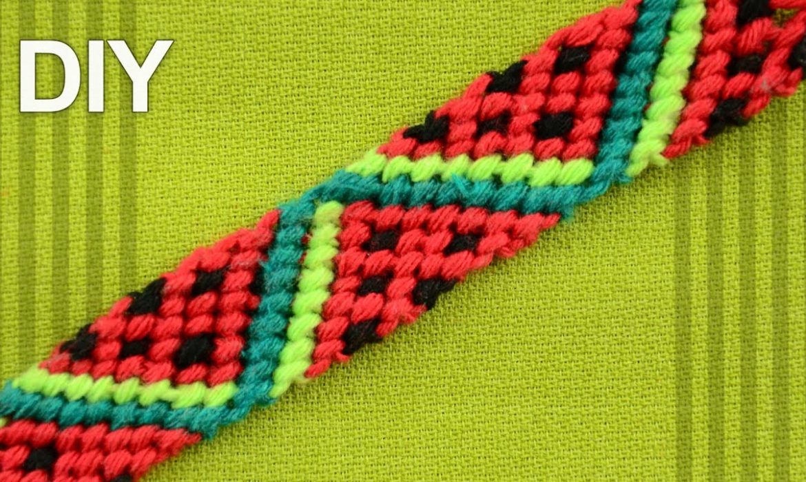 Watermelon Slices Friendship Bracelet