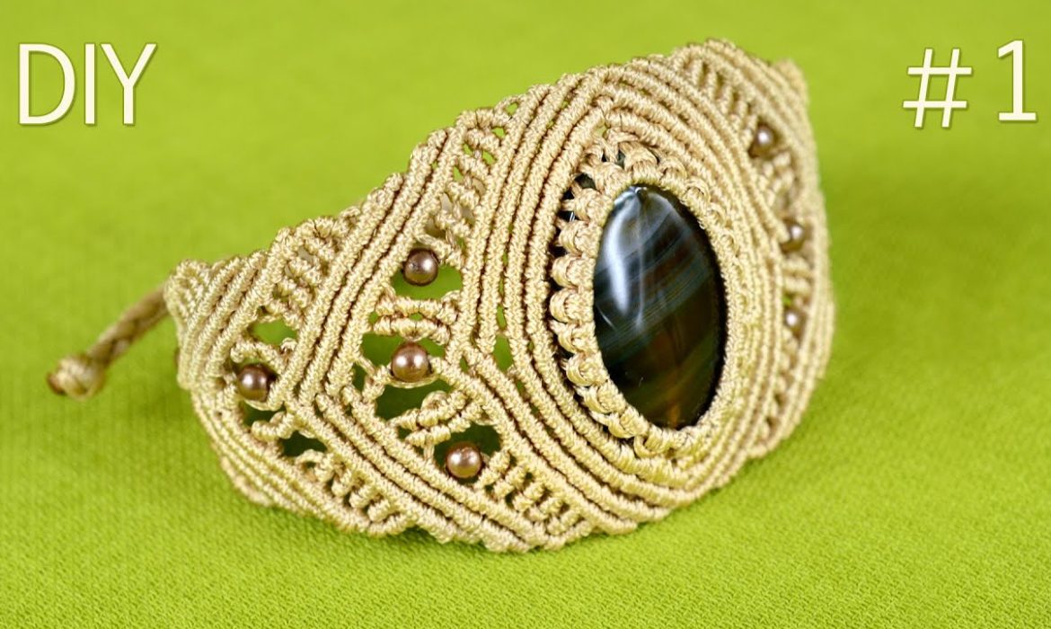 How to Make a Macrame Bracelet with Stone