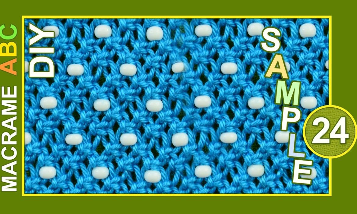 Macrame ABC – Pattern sample #24 with Beads