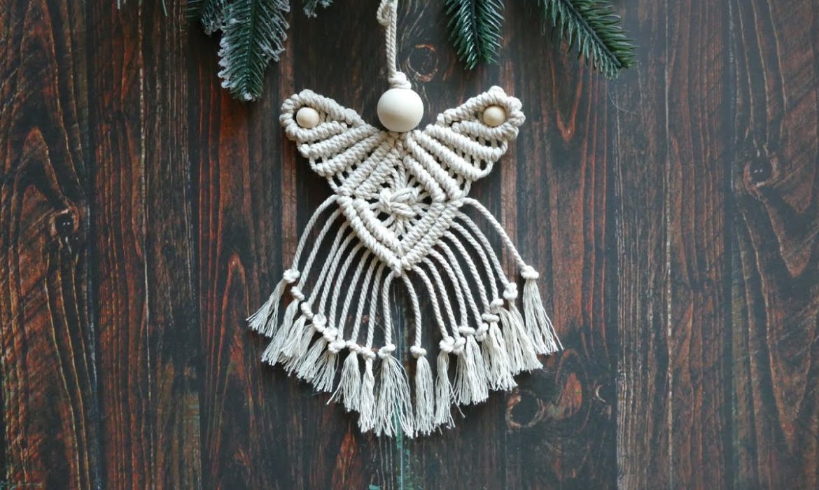 Macrame Angel with Heart