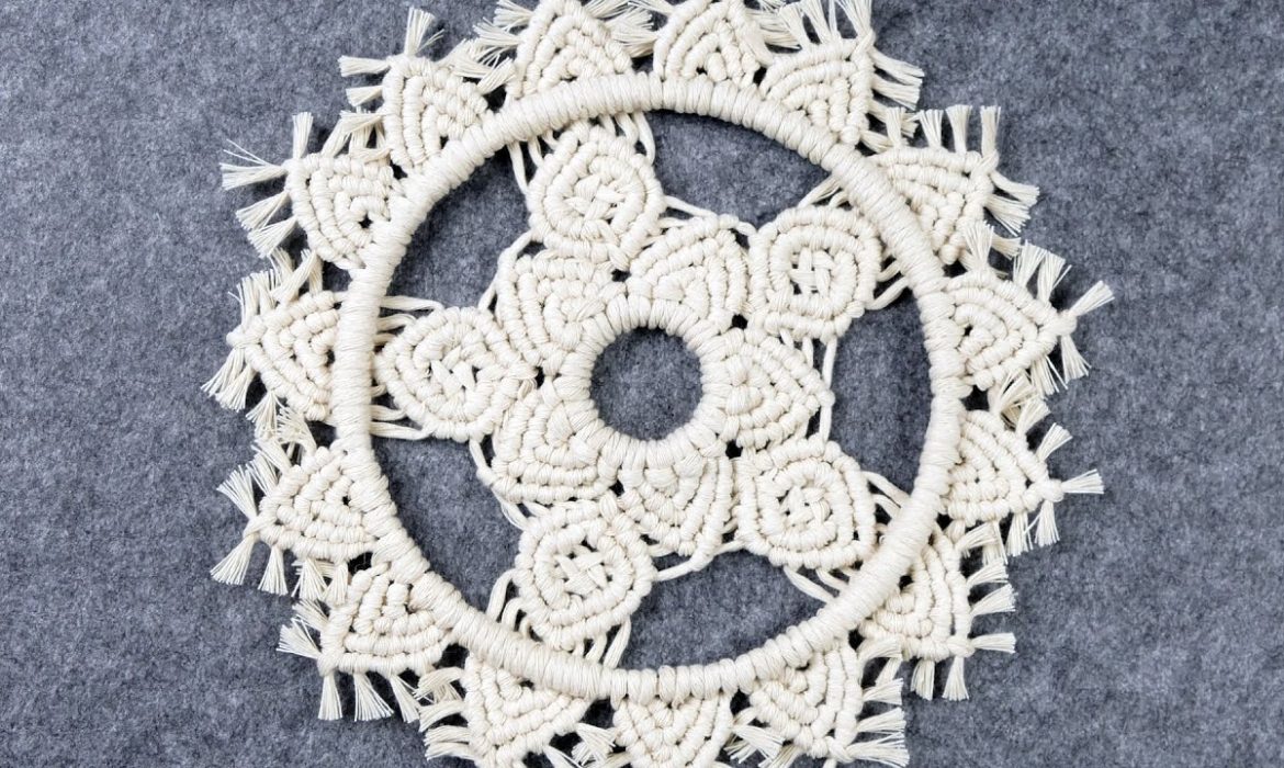 MACRAME WALL HANGING MANDALA FLOWER 🏵️ DIY