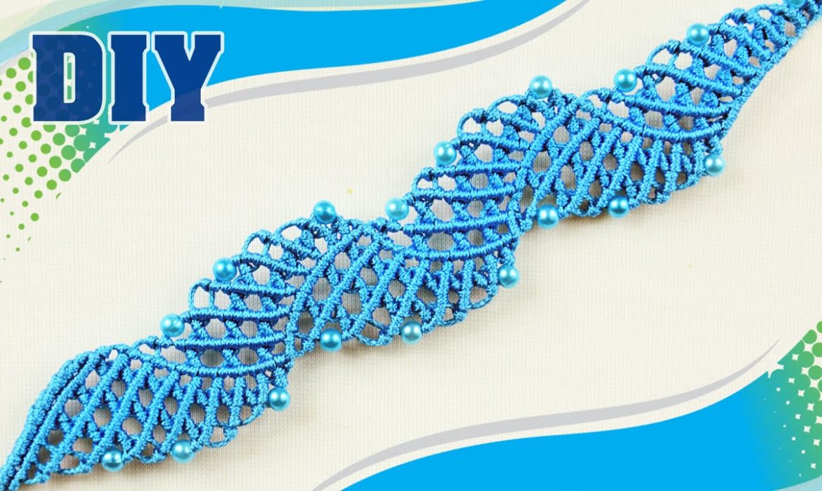 The Blue Lagoon – Macrame Bracelet with Earrings
