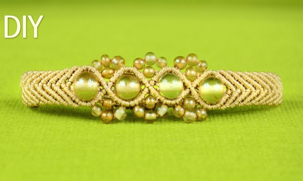 Wavy Chevron Bracelet with Beads