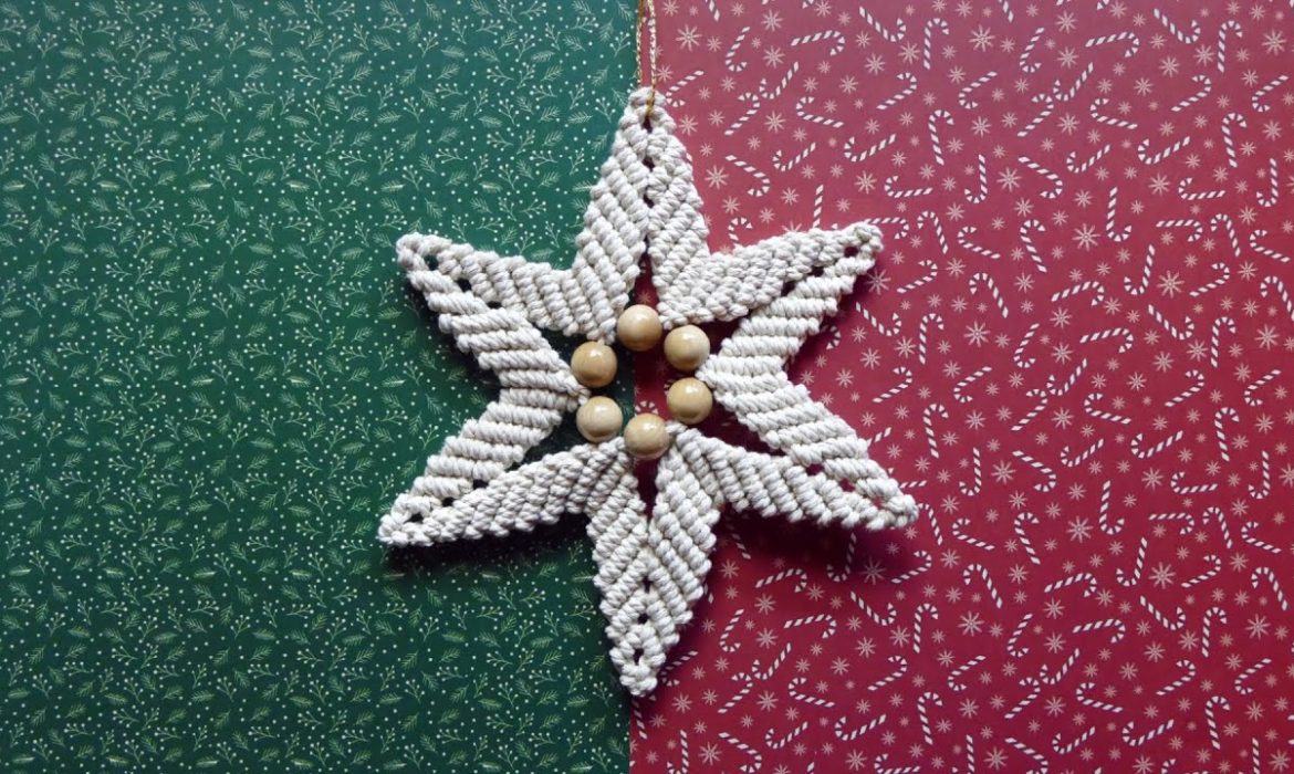 Macrame Star Pattern with Beads