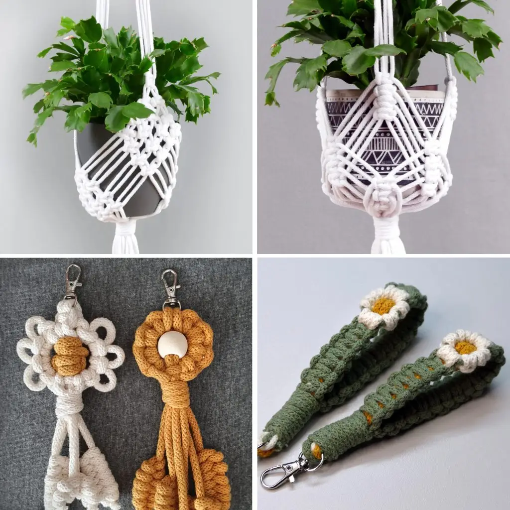 Macrame Plant Hangers and Keychains