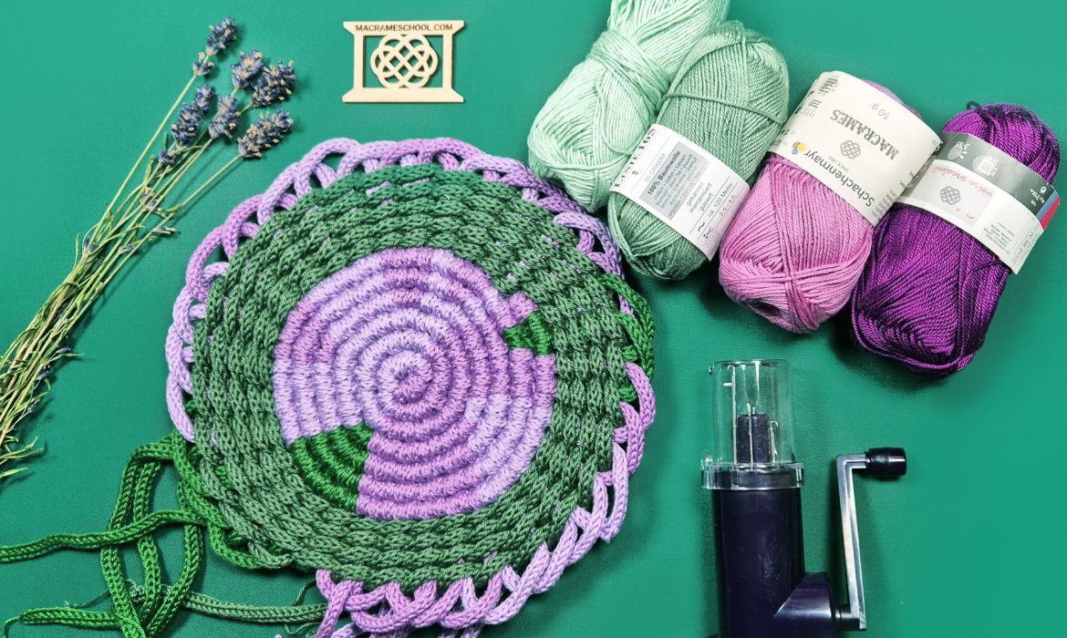 How to Macrame Coasters using a Rope Knitter and Yarn