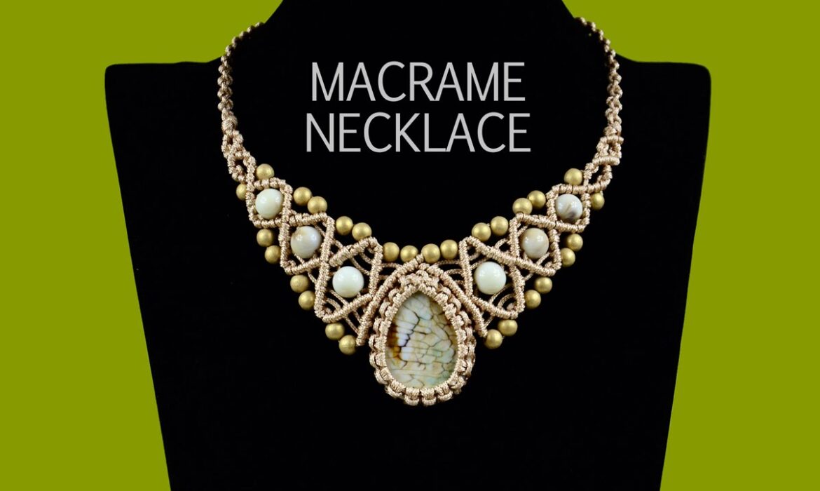 DIY Macrame Necklace with Stone
