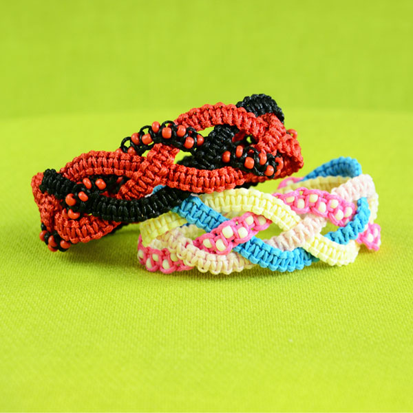 DIY Braided Square Knot Bracelet Easy