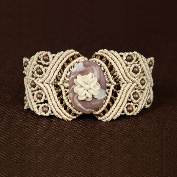 DIY Macramé Bracelet with Stone