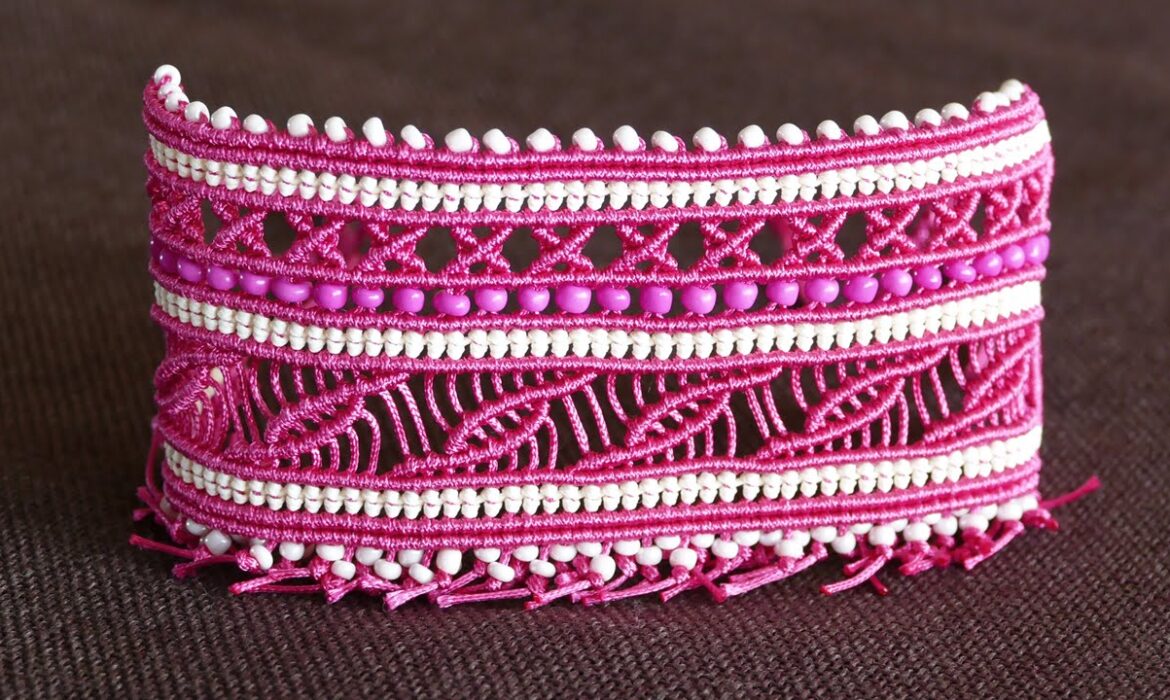 Wide Macramé Cuff Bracelet Tutorial