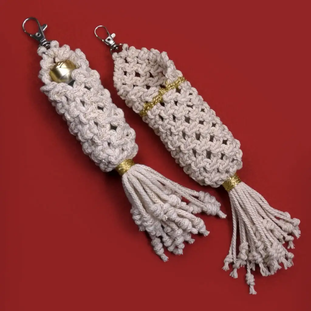 Macrame lipstick case