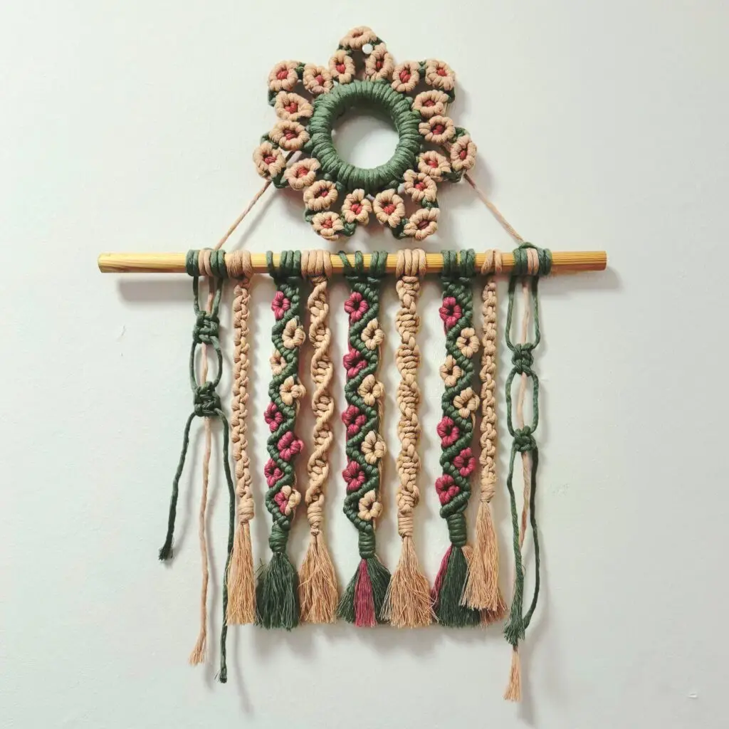Macrame flower knot