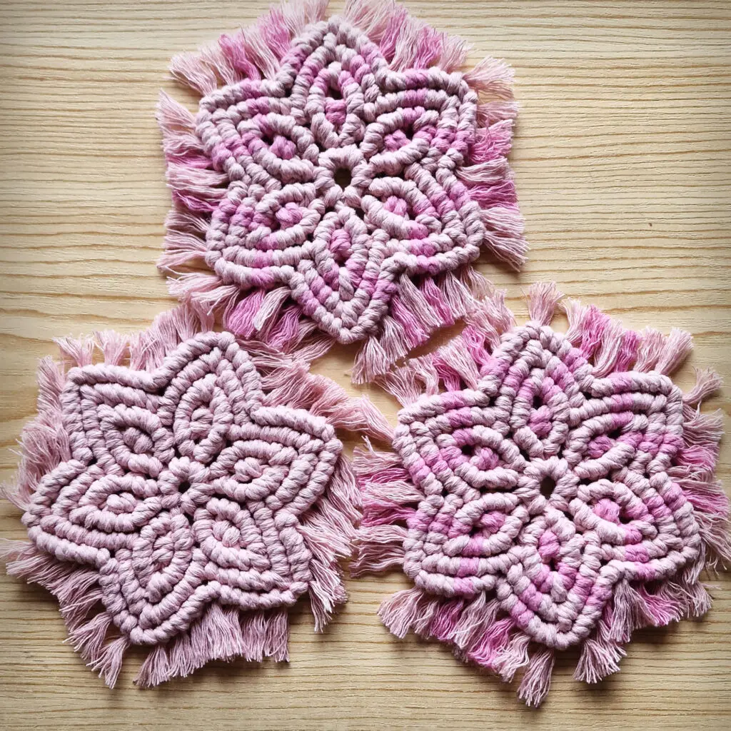 Macrame Flower Coasters